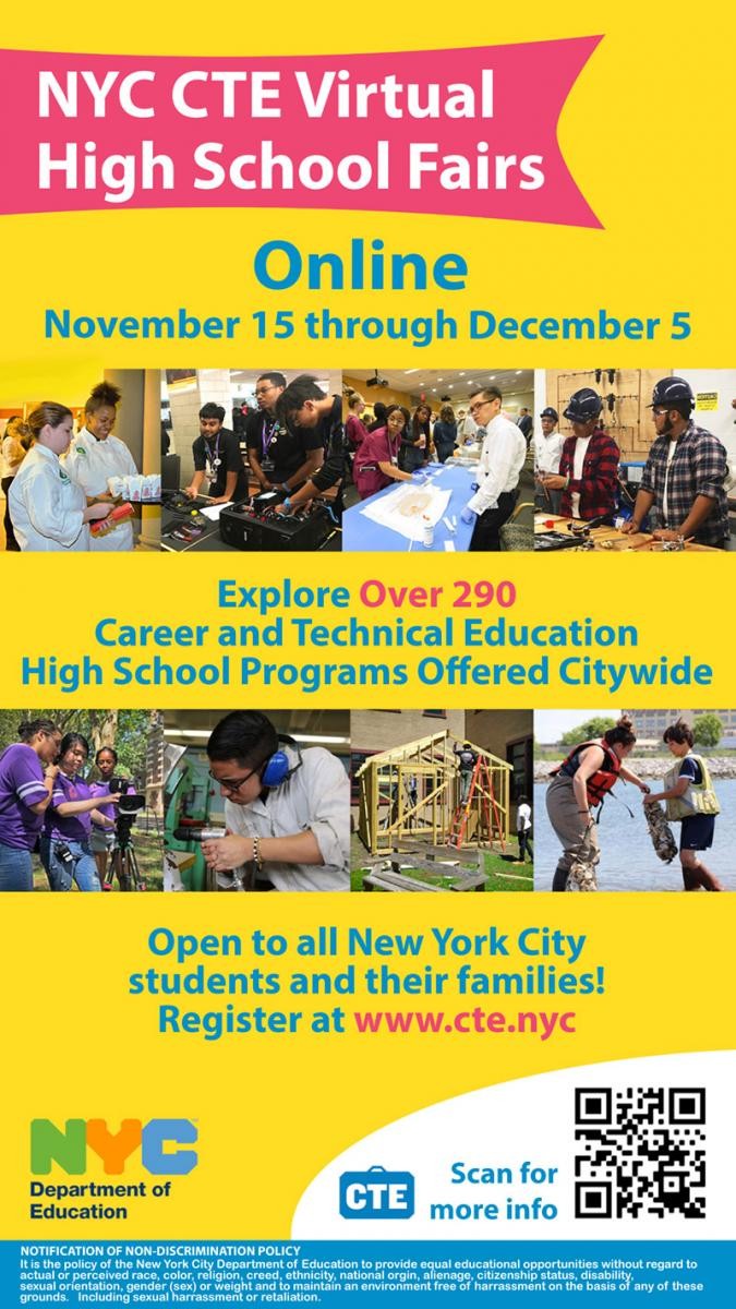 NYC CTE Virtual High School Fairs 2020